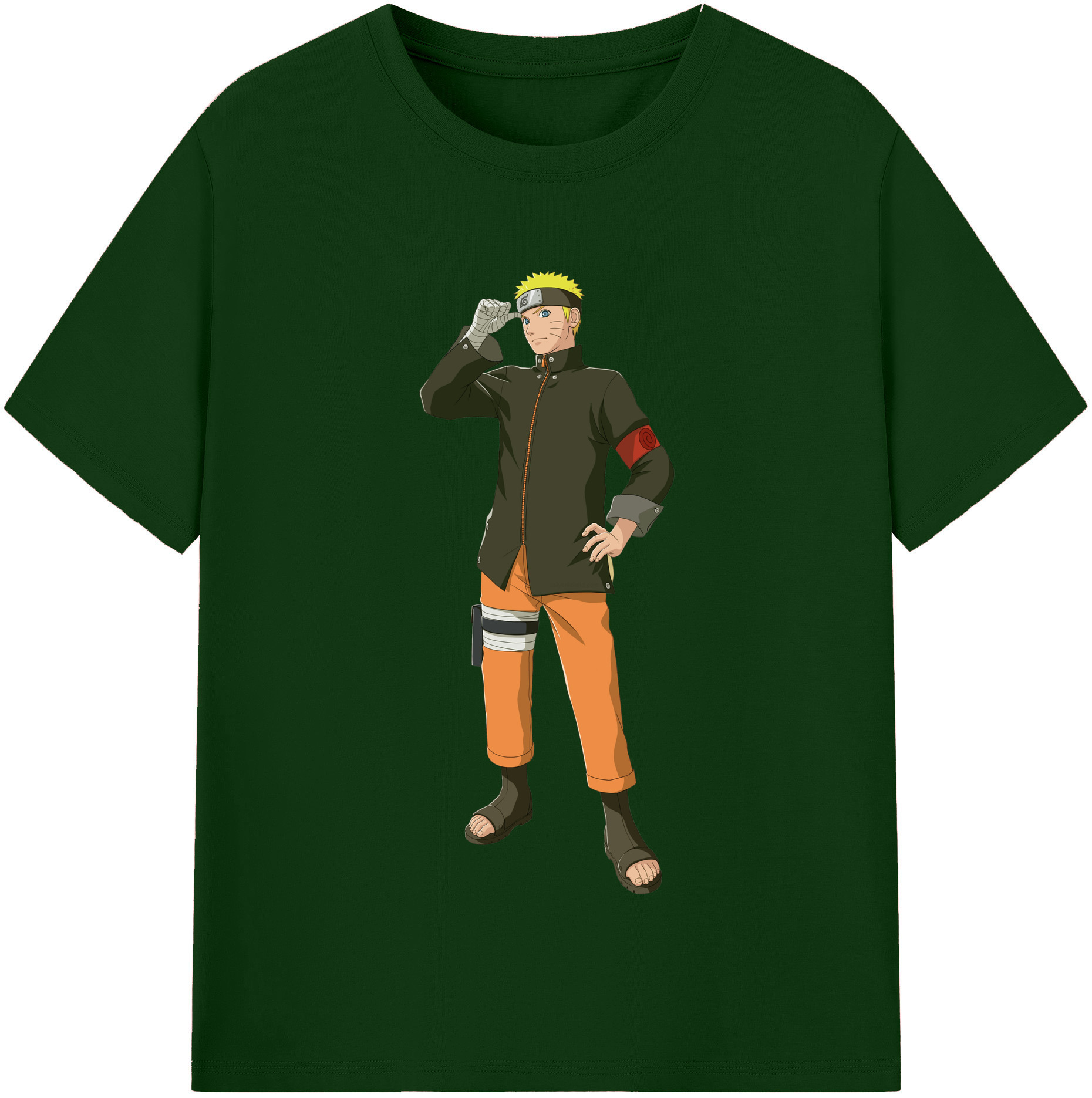 （画像用） NARUTO -ナルト- うずまき ナルト Uzumaki Naruto 綿100％半袖Tシャツ（フロントプリント）